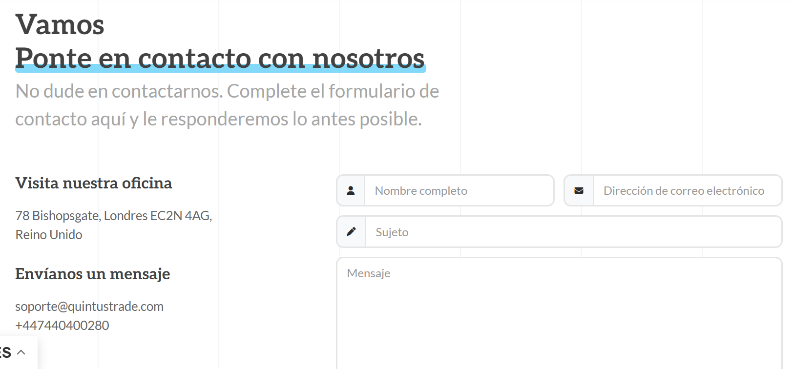 Quintustrade Soporte Amigable y Confiable
