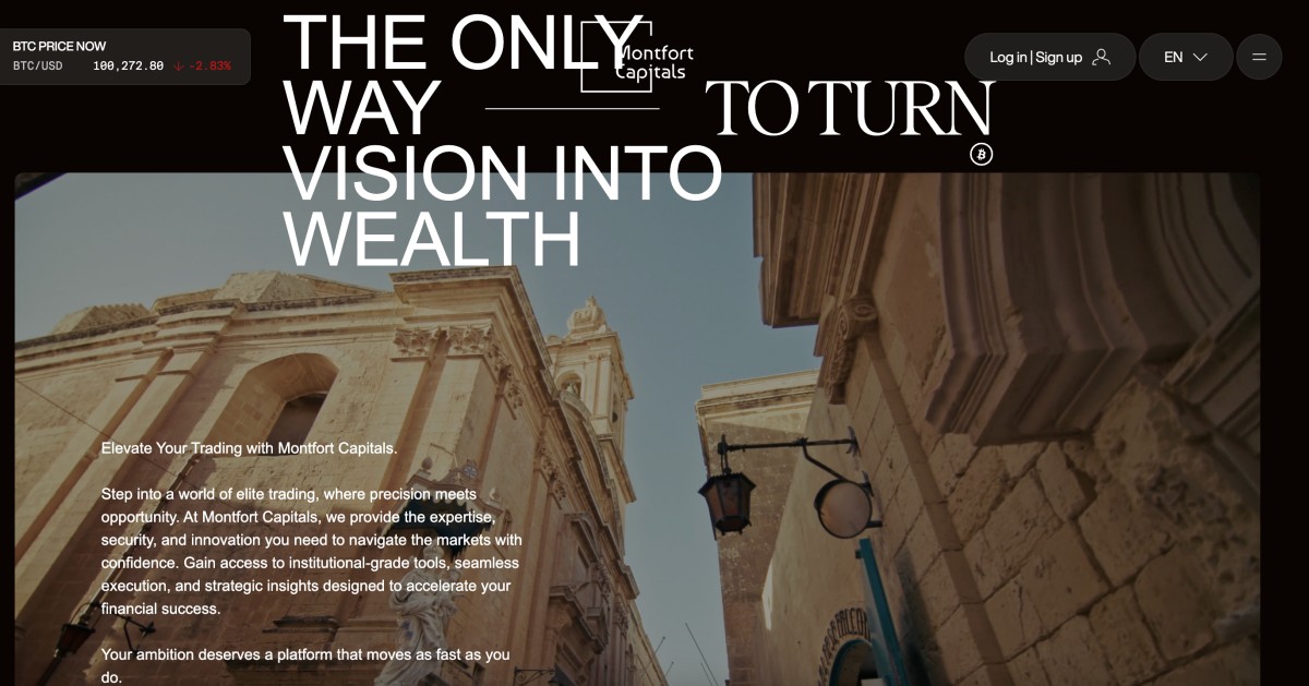 Montfort Capitals home pages screenshot | Trading Online Recensioni Montfort Capitals home pages screenshot